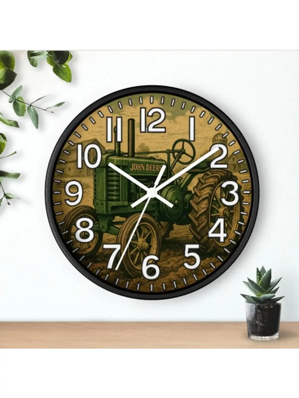 John Deere Faith Family And Farming Glow In The Dark Wall Clock New!